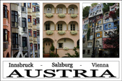 Austria Poster - Innsbruck, Salzburg, Vienna